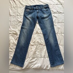 Diesel Lhela 008ig Straight Lowrise Y2K Stretch Slim Light Medium Wash Size 29